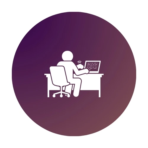 Working professionals upgrading skills through flexible computer courses, digital marketing, graphic design, and online training
