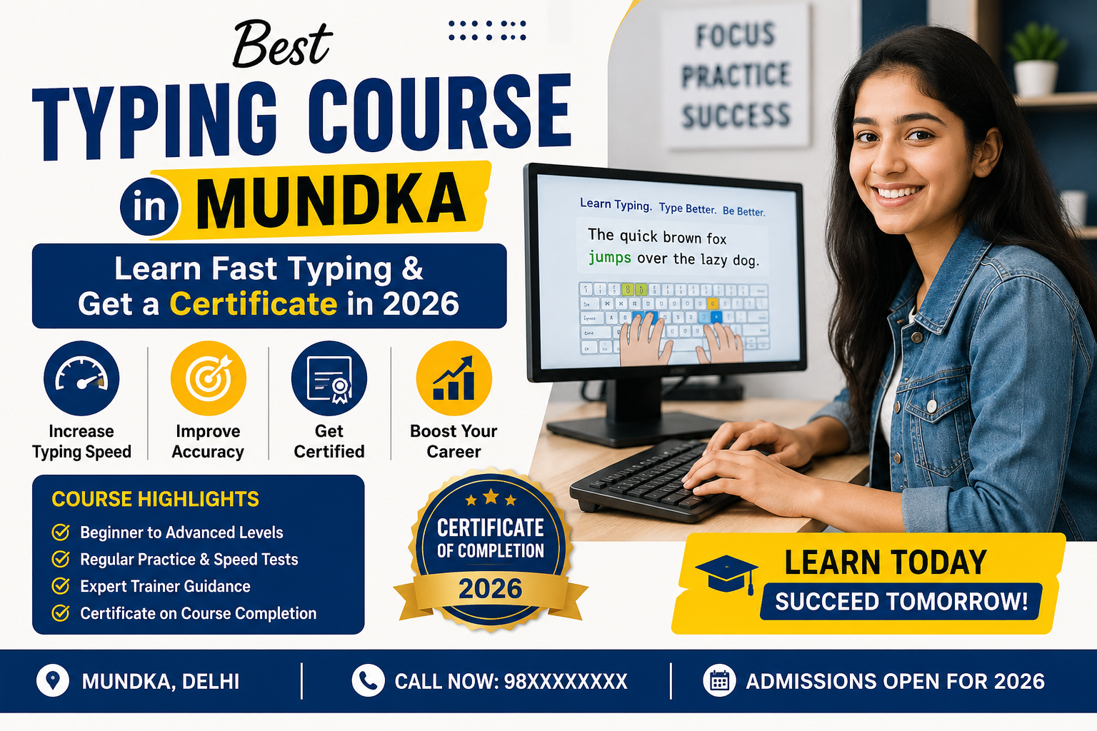 Best Typing Course in Mundka | Learn Fast Typing & Get a Certificate in 2026