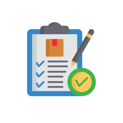 Product checklist icon representing e-commerce product listing skills.